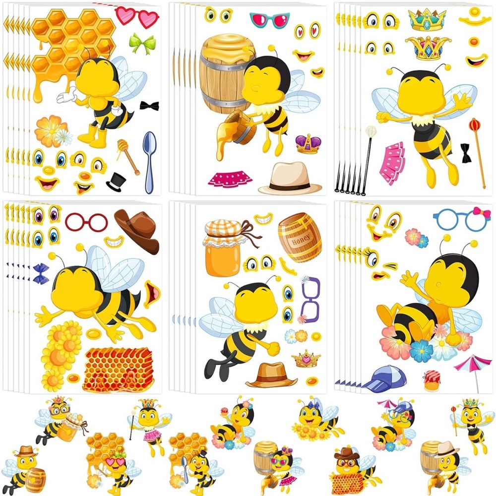 Bee Themed Party Sticker Set